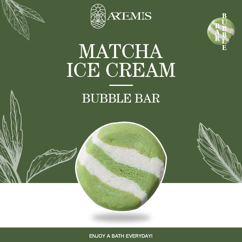 Matcha bubble bath bars